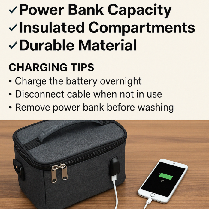 lunch bag with charger