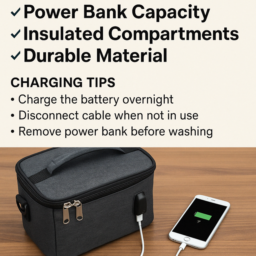 lunch bag with charger