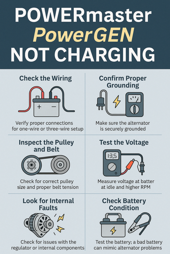 powermaster powergen not charging