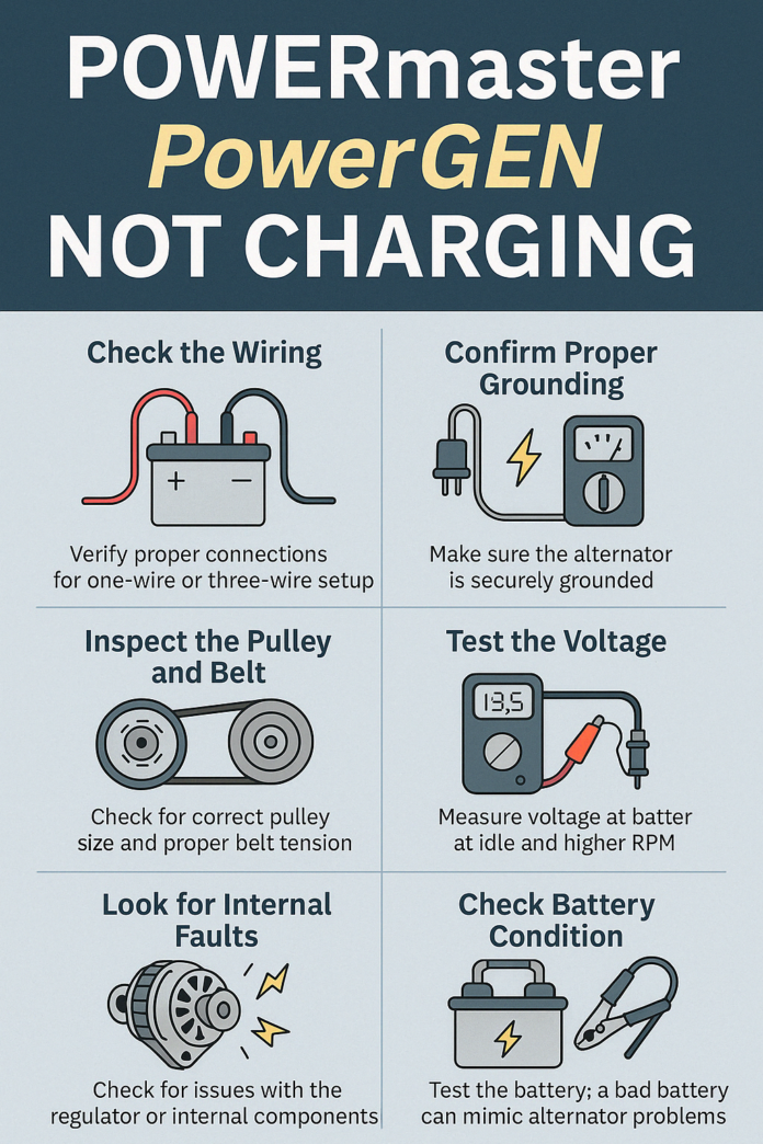 powermaster powergen not charging
